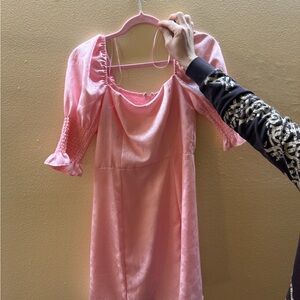 Francesca's Collections Pink High-Low Dress